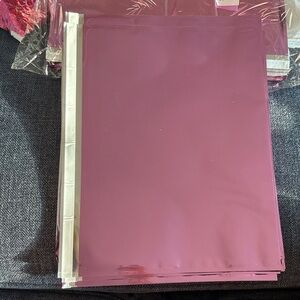 BUNDLE OF 20 - Pink Metallic 12 X 9” Shipping Poly Mailers w Thank U Card Window